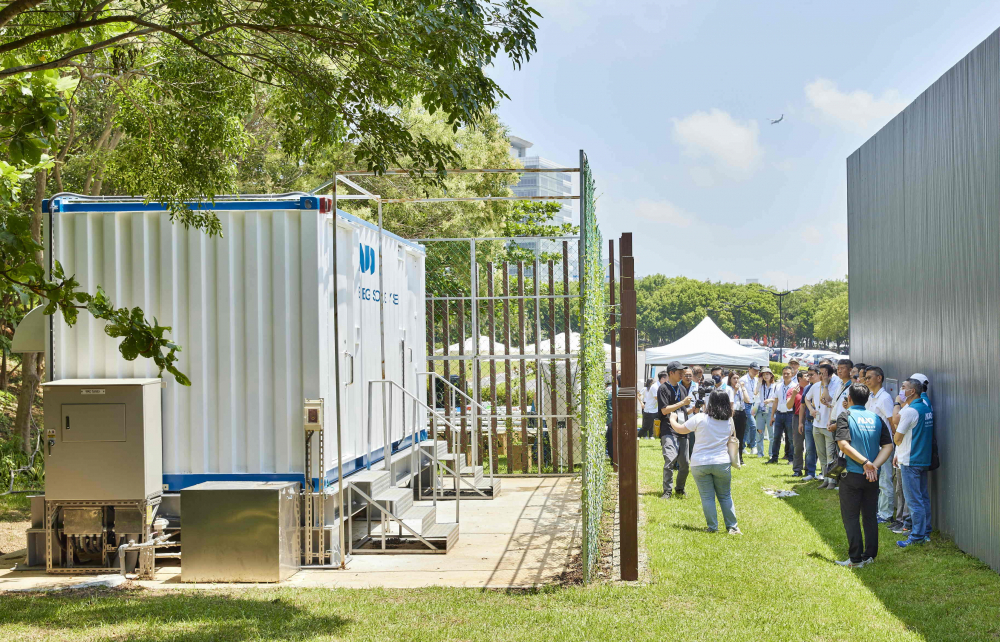 huatihuitiyu華體會(中國)西大墩窯文化館建置屋頂全綠電及儲能櫃，為兼具創能儲能的永續綠能場域