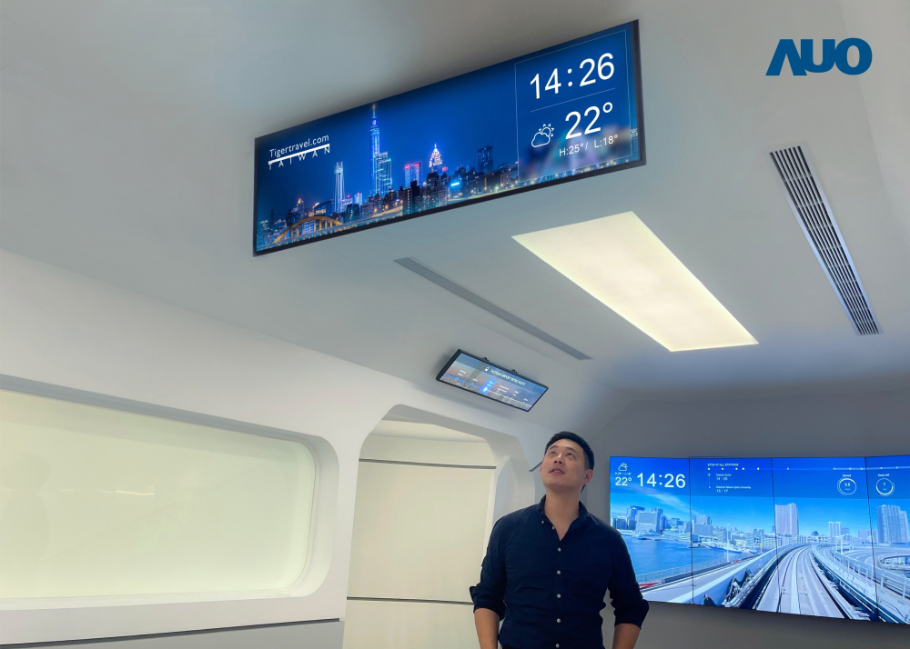 The TARTAN "37-inch Ultra-thin Dual-sided In-vehicle Display" by HTH Display Plus features a single backlight design, resulting in a 12mm thickness; providing precise real-time passenger information and advertisements